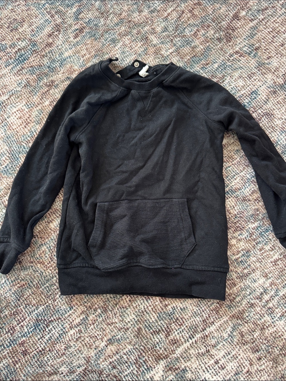 H&M Black Kids Sweatshirt with Front Pocket